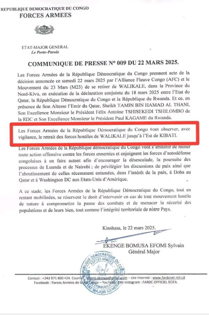 17438258527917107253693699422755-680x1024 Guerre du M23 : à 4 jours des pourparlers de Doha, l'AFC-M23 arrivent à Kibati après leur retrait de Walikale,les FARDC lance un communiqué